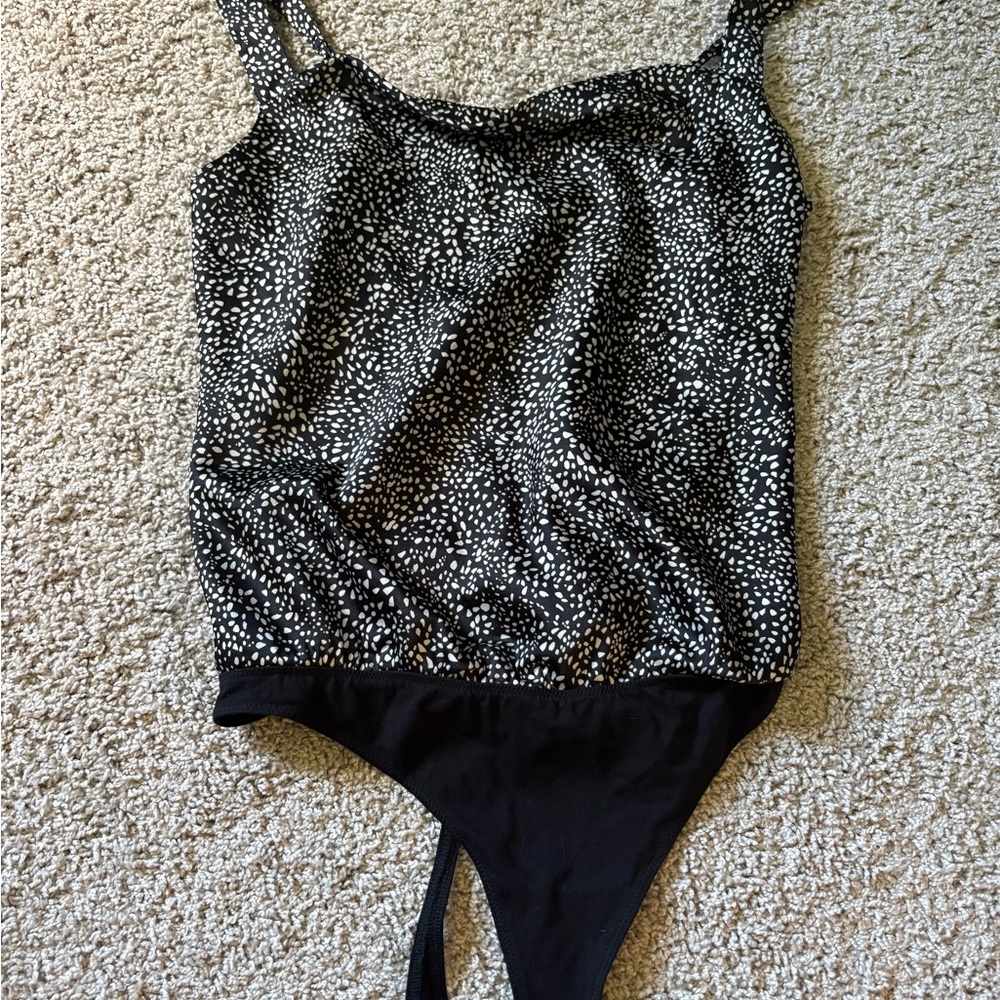 Abercrombie & Fitch Black and White Dot Bodysuit